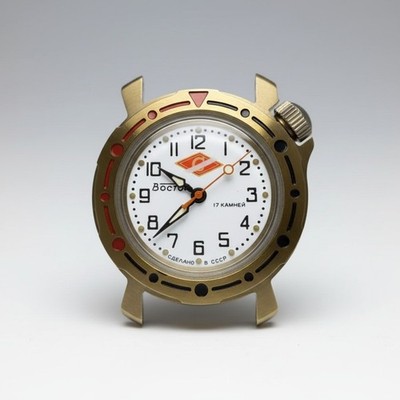 Vintage USSR Spartak Sport Edition Mechanical Watch 17 Jewels Brass-tone Metal