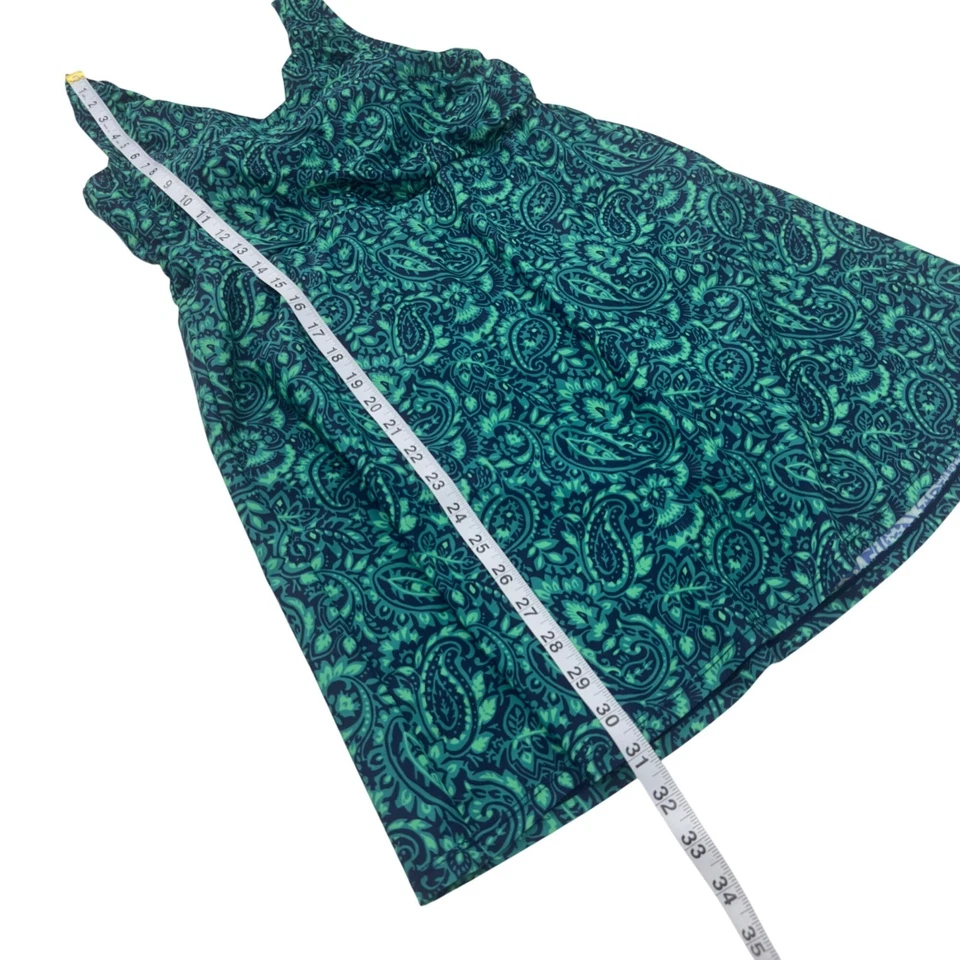 Lands End Women Swimsuit A-Line Swim Dress Size M 10-12 V-Neck Paisley Print - Image 4 of 4