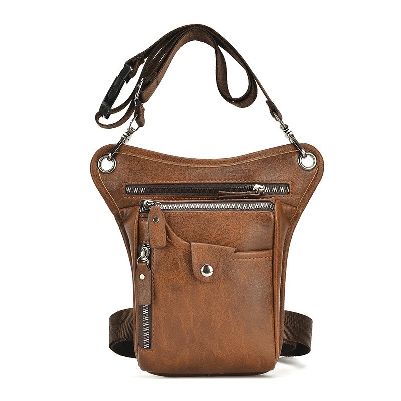 Genuine Leather Vintage Waist Pack Messenger Shoulder Drop Leg Thigh Hip Bag Bum