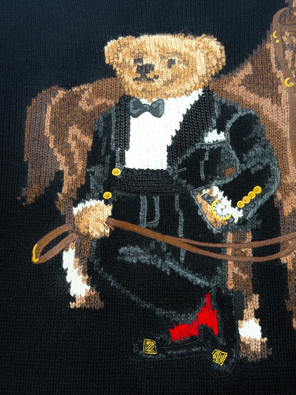 Ralph Lauren Polo Bear Wool Sweater with Horse Design - NWT image 8