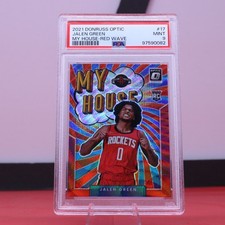 2021-22 Panini Donruss Optic My House Red Wave 17 Jalen Green RC PSA 9