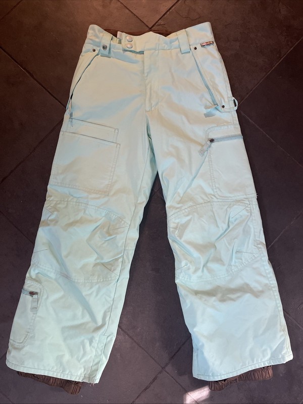 Burton Girls Snow/Ski Pants Youth Size Large Aqua Blue Outdoor Winter Sports Ski