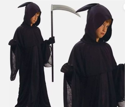Kinder Sensenmann Halloween Grusel Horror Kostüm Jungen Kostüm Alter 5-13
