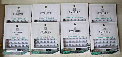 (8) Eylure, Eye Lid Individuals, Black - False Eyelashes w/Adhesive & Remover