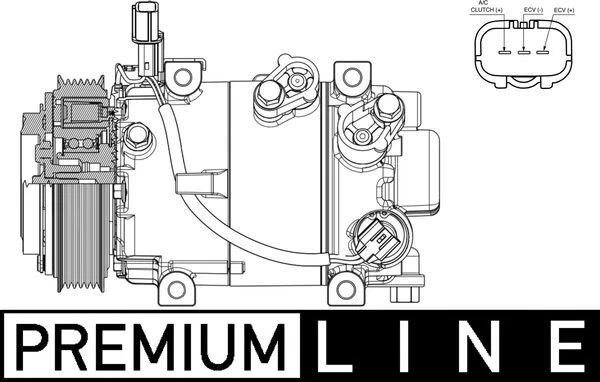 COMPRESSOR AIR CONDITIONING ACP 633 000P FOR HYUNDAI i30/Kombi/Van/III KIA - Image 2 of 4