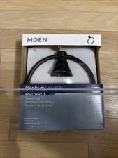 3 Pack Moen Banbury Towel Ring in Matte Black - Y2686BL