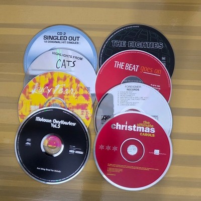 Music CD Lot of 8 Mixed Genres Compilation Christmas Musicals 80s untested