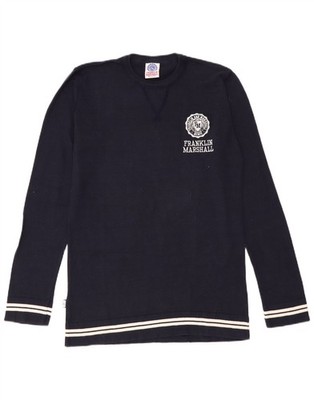 Franklin Marshall Mens Sweatshirt Jumper Medium Navy Blue Cotton CT09