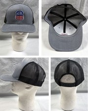 Union Pacific Railroad Snapback Trucker Baseball Hat Gray Black Embroidered Logo