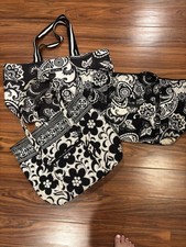 Lot of 3 Vera Bradley Black And White Paisley...
