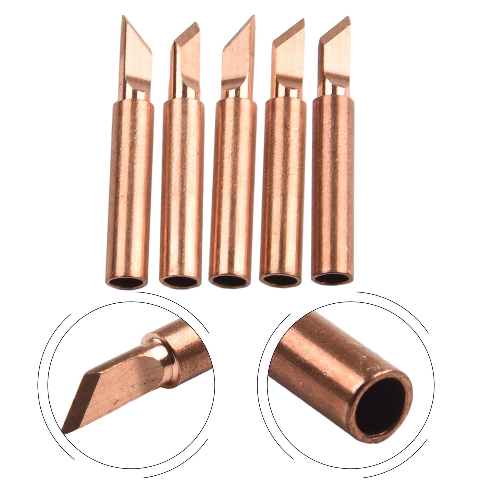 5*900MT Copper Soldering Iron Tips,LeadFree Welding Solder Tip 933.