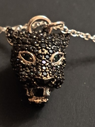 Thomas Sabo Panther grüne Augen Halskette 16/17" Länge atemberaubend - Bild 3 von 18