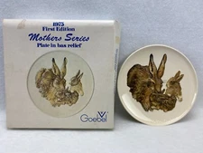 Goebel Collector’s Plate Rabbits Hand Painted Mothers Series 1975 First Edition