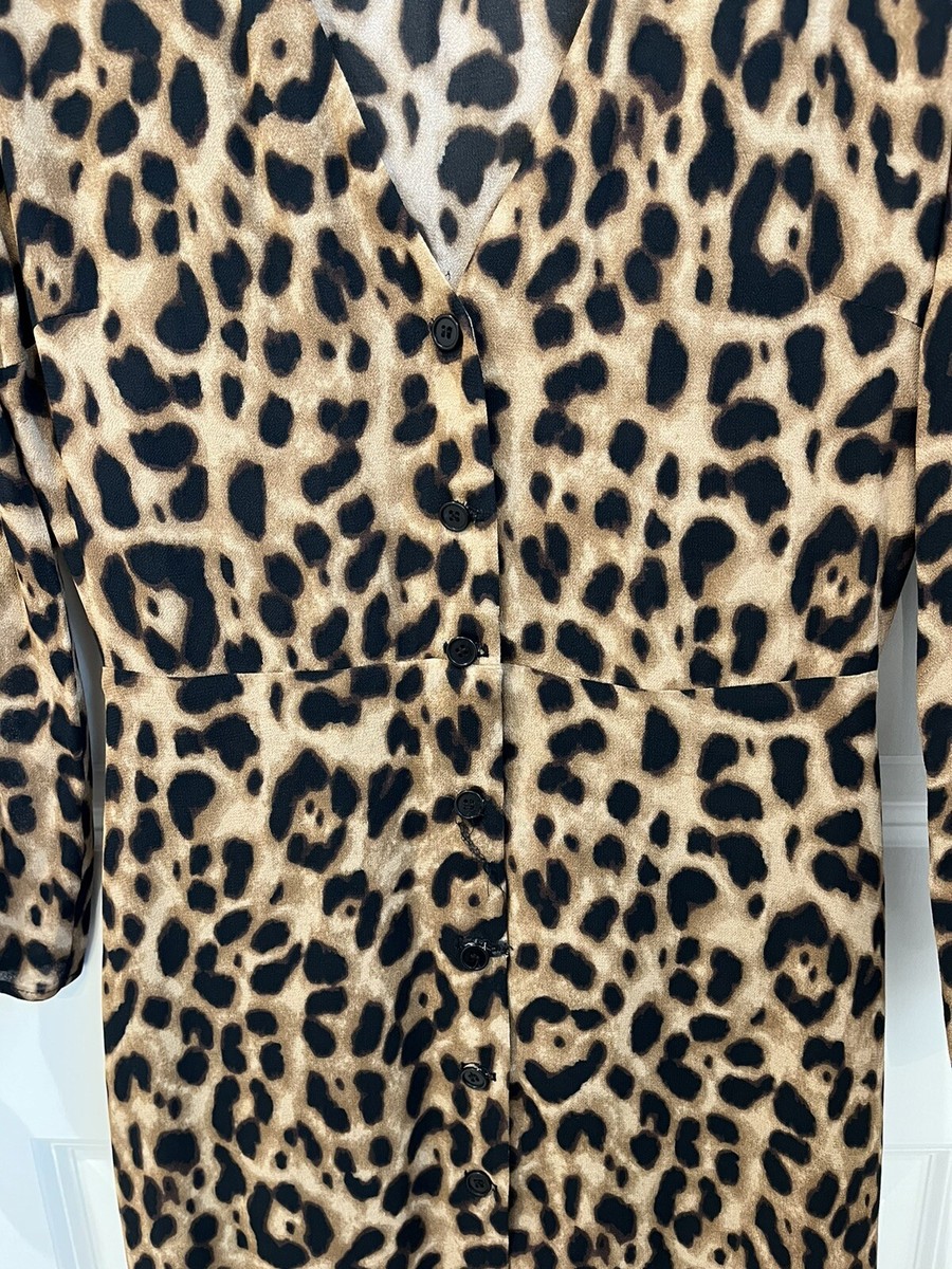 REFORMATION Alma Midi Dress in Leopard - Size 2 | eBay