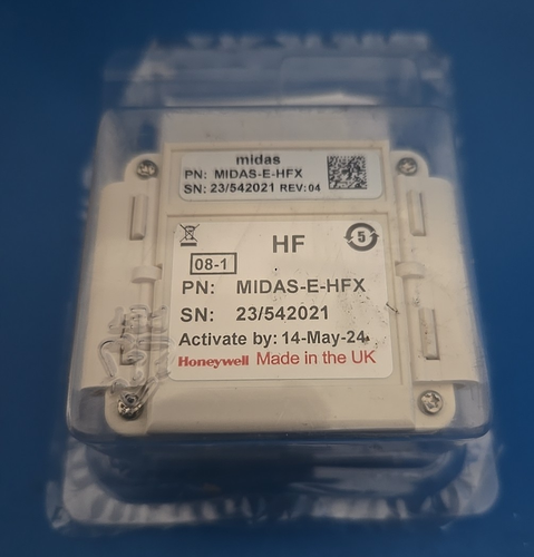 Neue Honeywell MIDAS Sensorkartusche MIDAS-E-HFX ACTIV BY 2024 - Bild 3 von 3