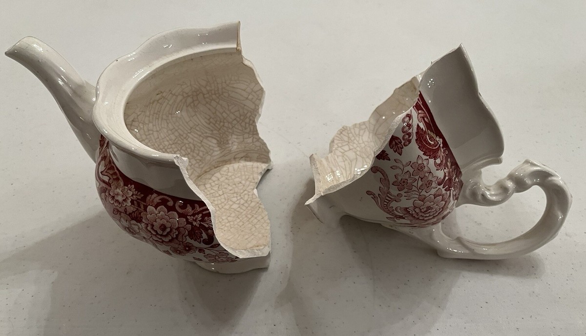 DOMINGO PUNTER ヴィンテージ台付き皿 Vtg La Cartuja De Sevilla Broken Teapot | eBay