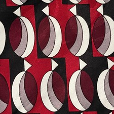 Town Craft Men's Necktie Geometric Red Multi 100% Polyester Made in USA