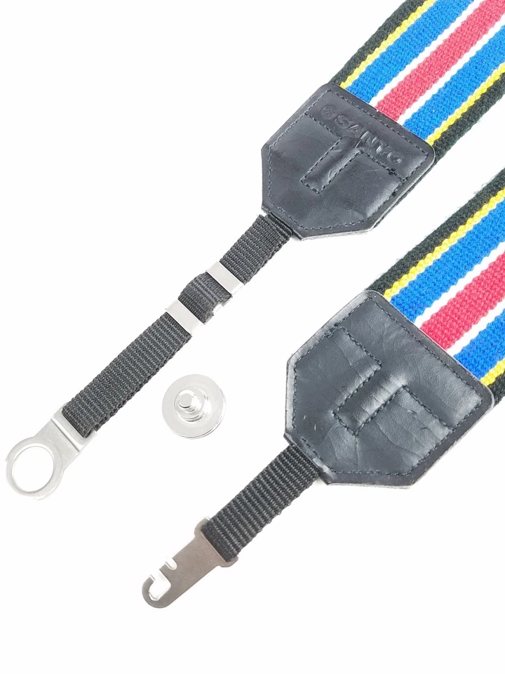 Sanyo Camera Shoulder Strap ADJUSTABLE Red White and Blue - Image 4 of 4