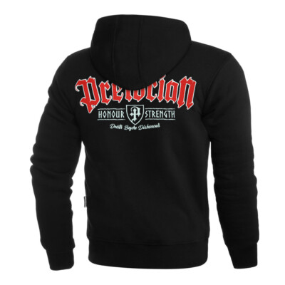 Kapuzenpullover PRETORIAN Jumper Pullover Bluse Hooligans Schwarz Strength