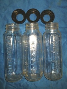 vintage evenflo glass bottles