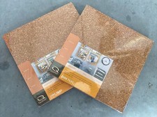 Lot of 2 Quartet Natural Cork Tiles, 12" x 12", Frameless, Modular, 4 Pack