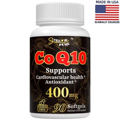  CoQ-10 400mg 90 Softgels Heart Support Made in USA