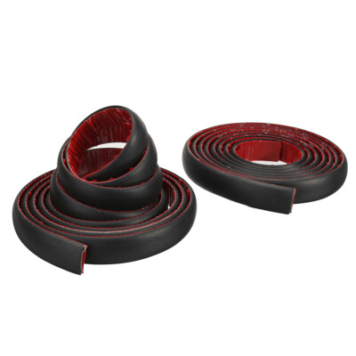 Universal Black Flexible Car Roof Trim Molding Kit 1.7CM/0.67'' W & 2M/78'' L 2x