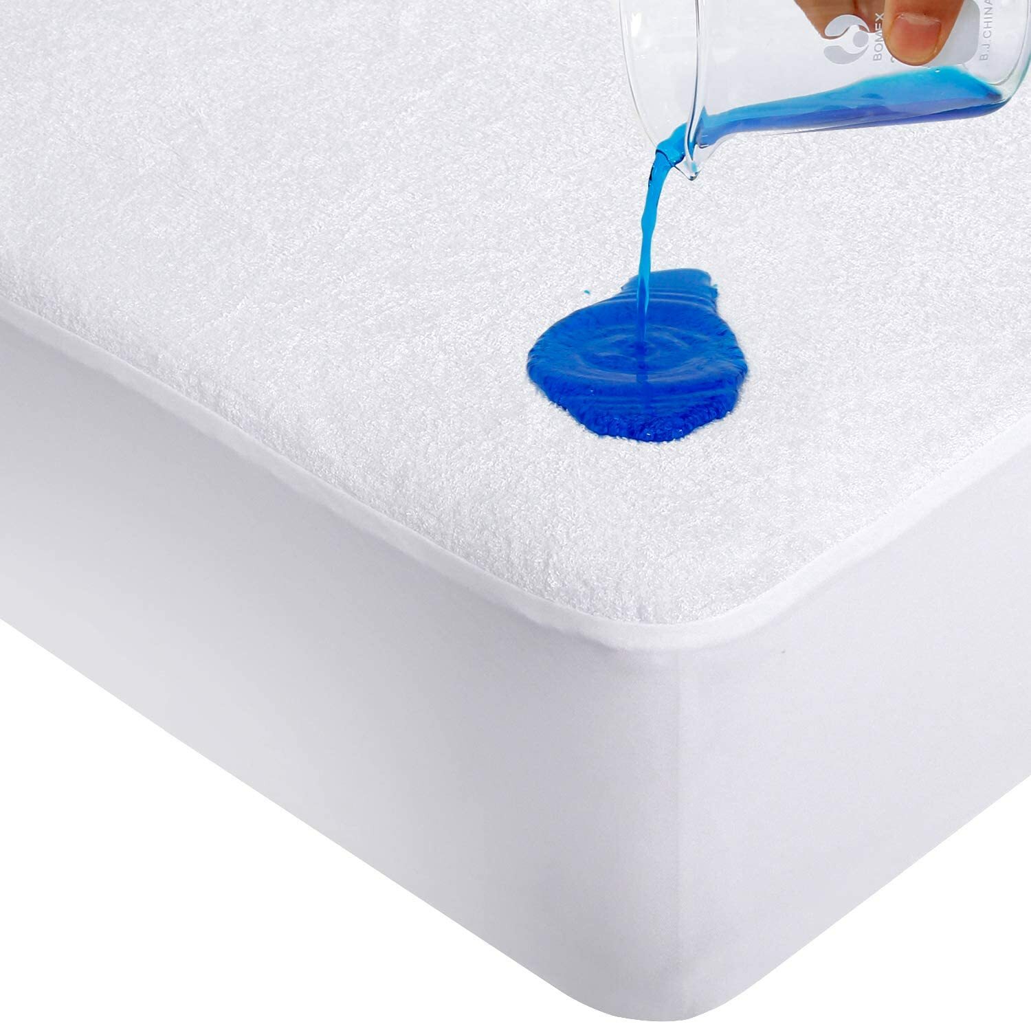 Travel Cot Waterproof Mattress Protector Fitted Bed Topper Cover Anti Allergy.