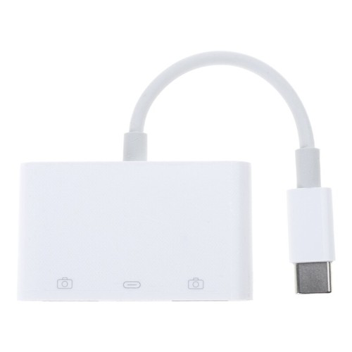 USB 3.0 2.0 TypeC Hubs 3 In 1 Multi-port Docking Station Splitters Adapters - Afbeelding 7 van 8