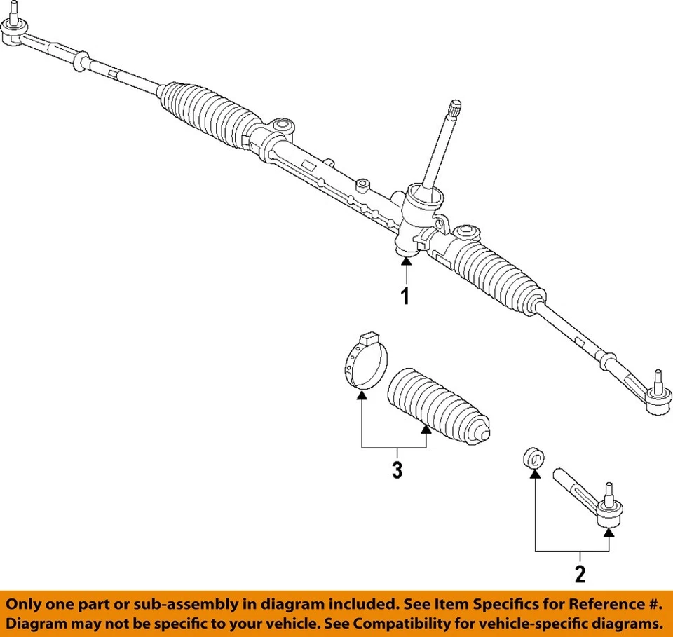 Used Rack and Pinion Assembly fits: 2017 Jeep Compass new style horizontal rear — 第 3/4 张图片