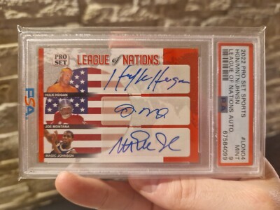 LEAF 2022 PRO SET League Of Nations Hulk Hogan Joe Montana Magic Johnson Auto 