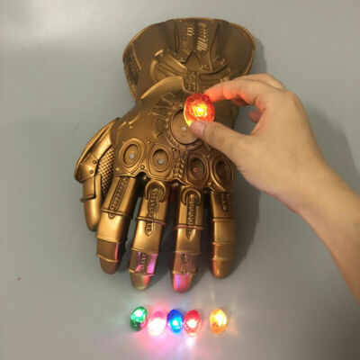 Iron man Infinity Gauntlet, Iron Man Glove LED con magnete Removable Infinity Stones, 3 modalità Flash Modes Halloween Cosplay Props