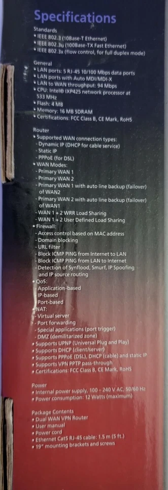 Intellinet Dual Wan Vpn Router, 5 Port Smart Switch - 524049. - Image 4 of 4