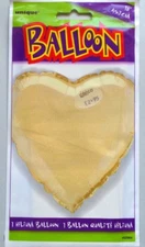 Unique Gold Heart Shape Helium Foil Balloon 18"