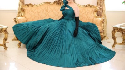 tarik ediz emerald green dress Tarik Ediz 54107 Dress Royal Blue / 12 main image 0