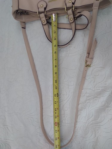 Vtg. Y2K Juicy Couture bag Gold Charm Chain Cream/beige/nude Tote Hand Bag Read - Picture 7 of 15