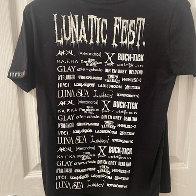 Lunatic Fest 2015 shirt size XS Luna Sea X Japan Dir En Grey Lunatic Fest 2015 shirt size XS Luna Sea X Japan Dir En Grey
