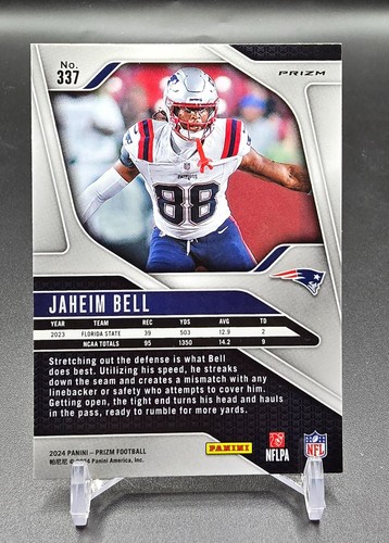 2024 Panini Prizm - Rookies Lazer Prizm #337 Jaheim Bell (RC) - Picture 2 of 2