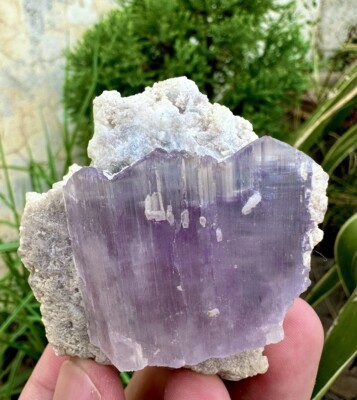 585 CTS Natural Purple Colour Kunzite Crystal With Matrix