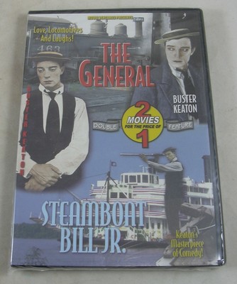Buster Keaton Double Feature The General Steamboat Bill Dvd Sealed Silent Movie Ebay