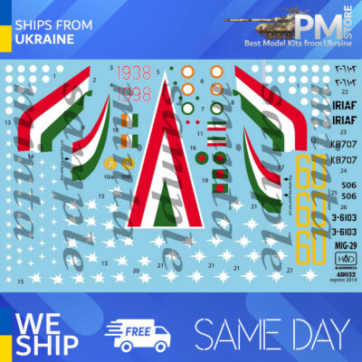 HAD models 48032 1/48 Decal for Mig-29 Accessories for aircraft