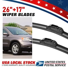 All weather Windshield Wiper Blades,26"& 17" U/J Hook For 2015-2016 Chrysler 200