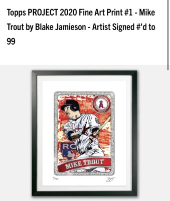Topps PROJECT 2020 Fine Art Print - Mike Trout by Blake Jamieson #59/99