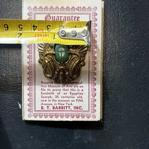 Egyptian SCARAB Double Serpent Brooch - Picture 2 of 3