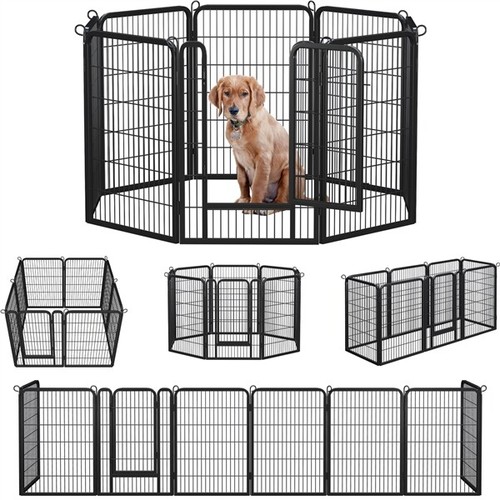 Metal Dog Playpen Foldable Pet Fence Exercise Pen for Puppy/Rabbit/Small Animal - Picture 9 of 34