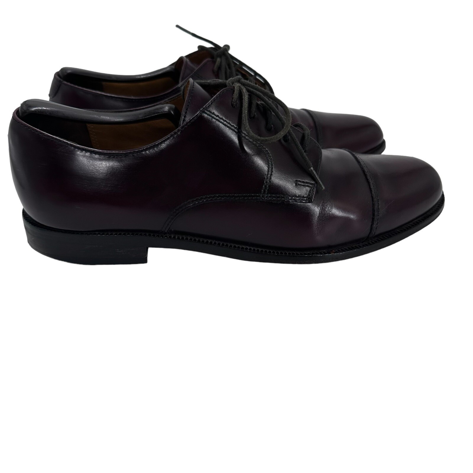 SAOLA Scarpe Oxford Cole Haan Caldwell borgogna in pelle punta con cappuccio taglia 8 D