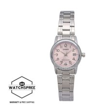 Casio Ladies' Standard Analog S.Steel Band Watch LTPV002D-4B LTP-V002D-4B