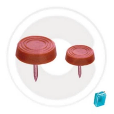 INFERRAMENTA cf 10 pcs brown plastic underchairs with false screw Ø 17 mm for chair chairs