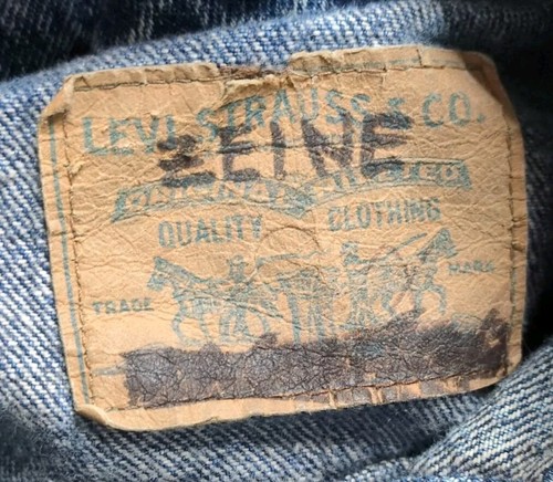 Vintage Levi's Acid Wash Denim Trucker Jacket Jean Made In USA 1988 Youth Size 6 - Picture 4 of 7