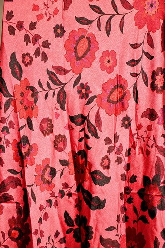 House of Harlow Luxury Smooth Satin Cut-Out Front 54"Long Maxi Floral Print sz S - Picture 11 of 13